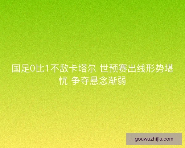国足0比1不敌卡塔尔 世预赛出线形势堪忧 争夺悬念渐弱