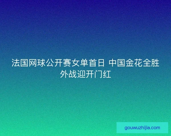 法国网球公开赛女单首日 中国金花全胜外战迎开门红